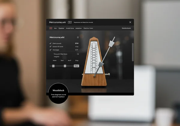 Screenshot of the free online metronome.wiki interface.