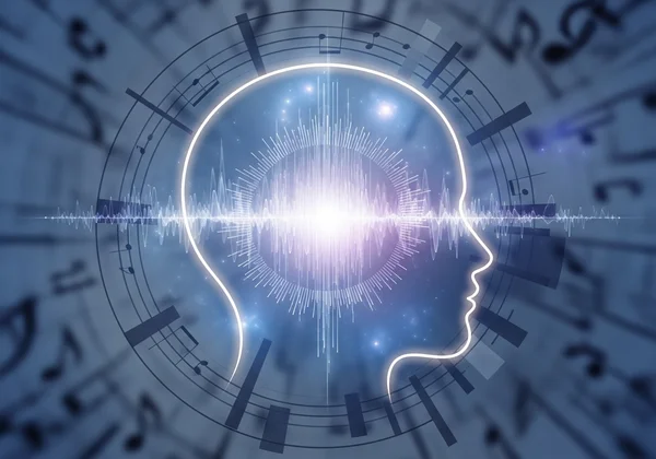 Abstract visualization of developing strong internal rhythm