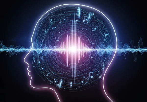 Abstrakcyjna wizualizacja wewnętrznego pulsu rytmicznego lub zegara