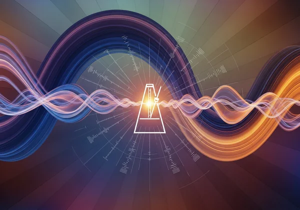 Abstract visualization of musical groove enhanced by metronome.