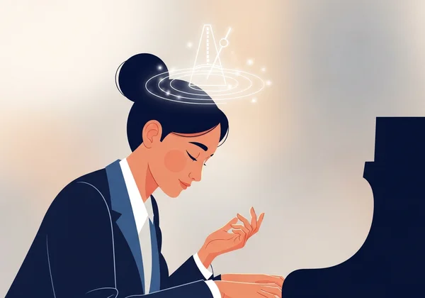 Musician internalizing rhythm with an inner metronome